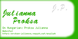 julianna proksa business card